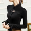 The new 2022 autumn and winter collection features a French retro design with flared sleeves, paired with a base layer, a stylish mini shirt and a European-style top Specification image